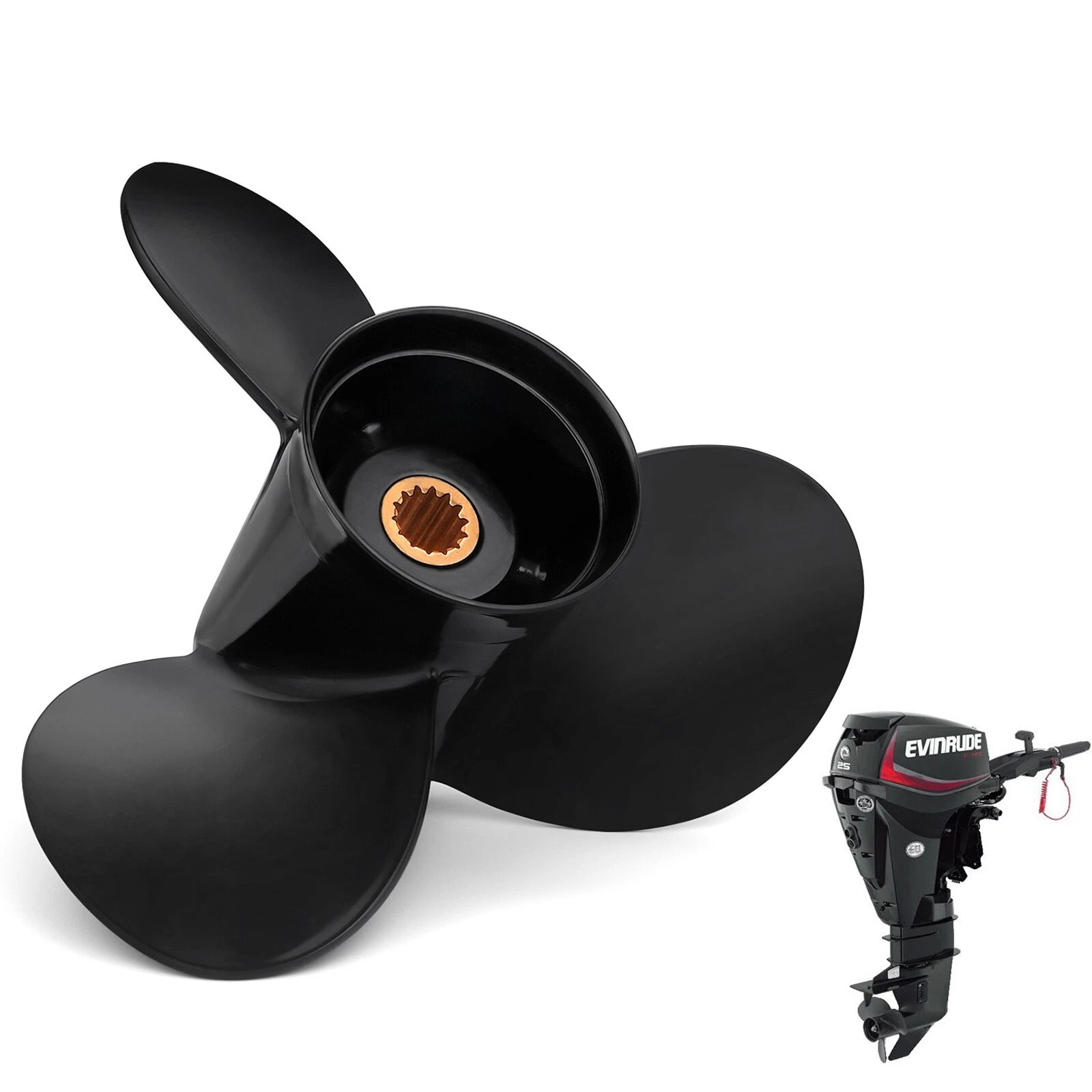 10.3 X 12 | 765050 Boat Prop Propeller Fit Evinrude 15-35 Hp, 14