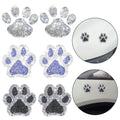 Bling Rhinestone Paw Footprint Stickers Eye Catching Car Decal For