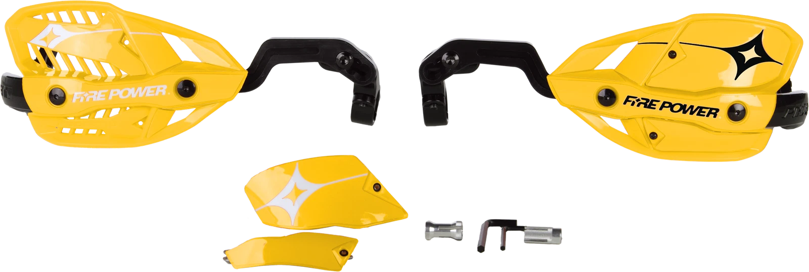 Fire Power 1 1/8" Closed Handguard Yellow For Offroad Motorcycles
