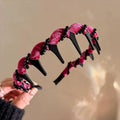 Sparkling Wave Hair Clip Women Soft Fabric