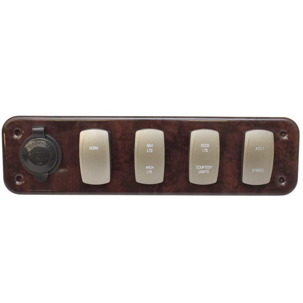 Premier Pontoon Boat Switch Panel Woodgrain by Premier