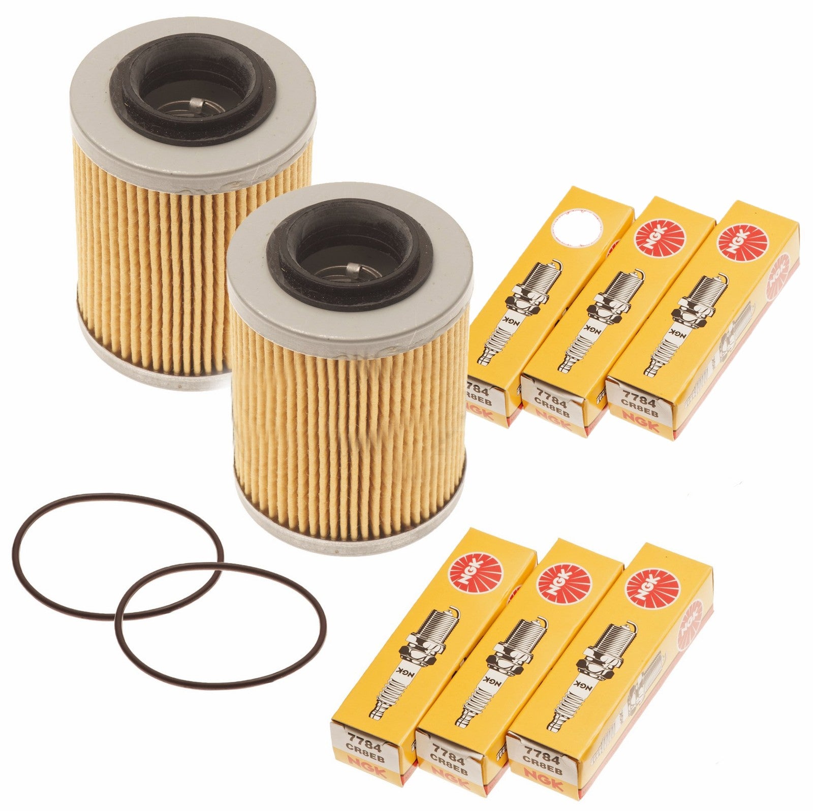 Sea Doo Spark 900 Oil Filter W/ O-Ring & NGK Spark Plugs 2 Pack by Sea-Doo