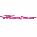 PowerQuest Boat Decal Hot Pink Charcoal Logo Sticker by PowerQuest