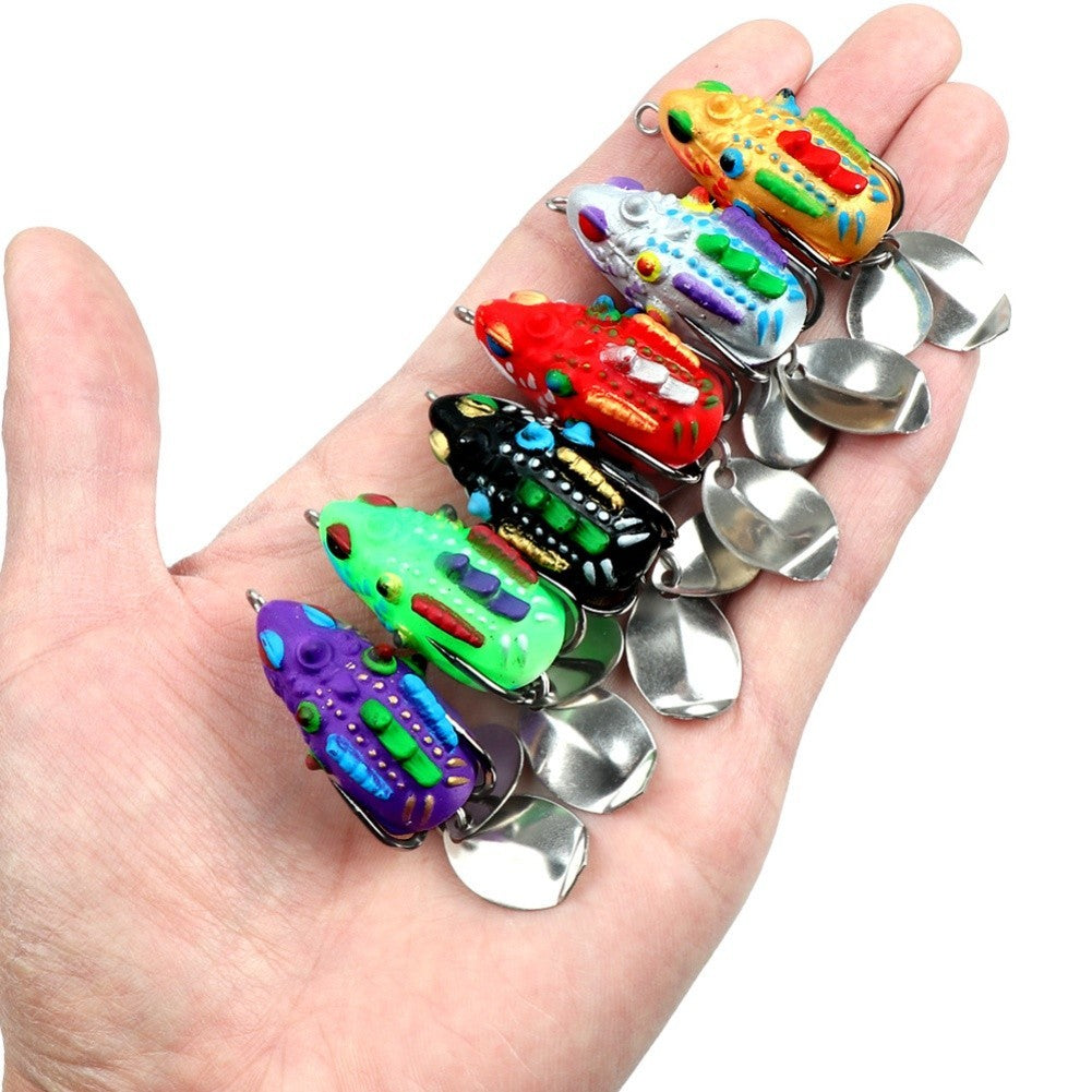 3.5cm Frog Lure Double Flash Blades For Bass