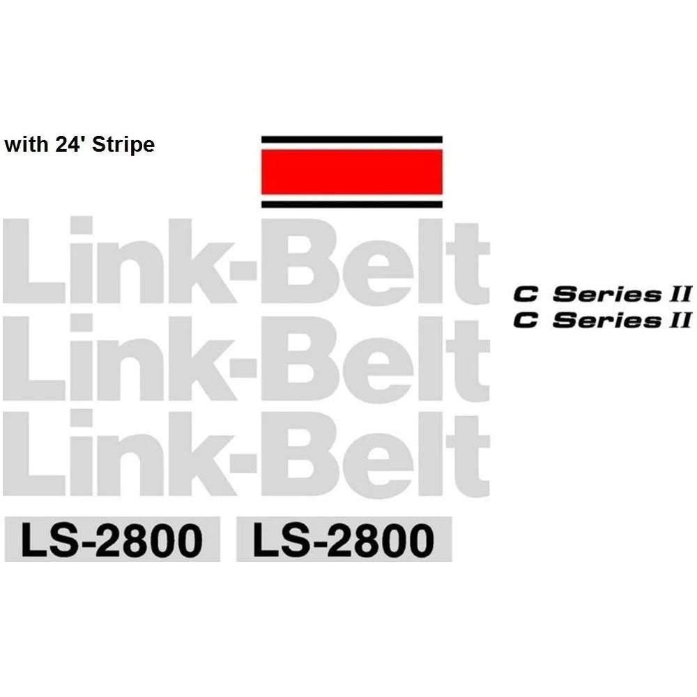 Link-belt Ls-2800 Excavator Decal Set W/ 24' Of Stripe