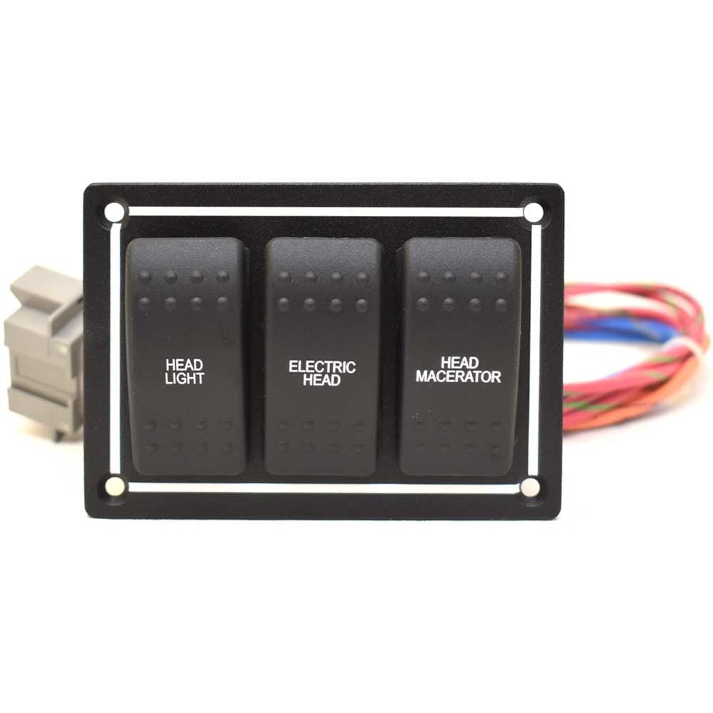 Boat Switch Panel Pursuit 3 7/8 x 2 3/4 Black by Carling