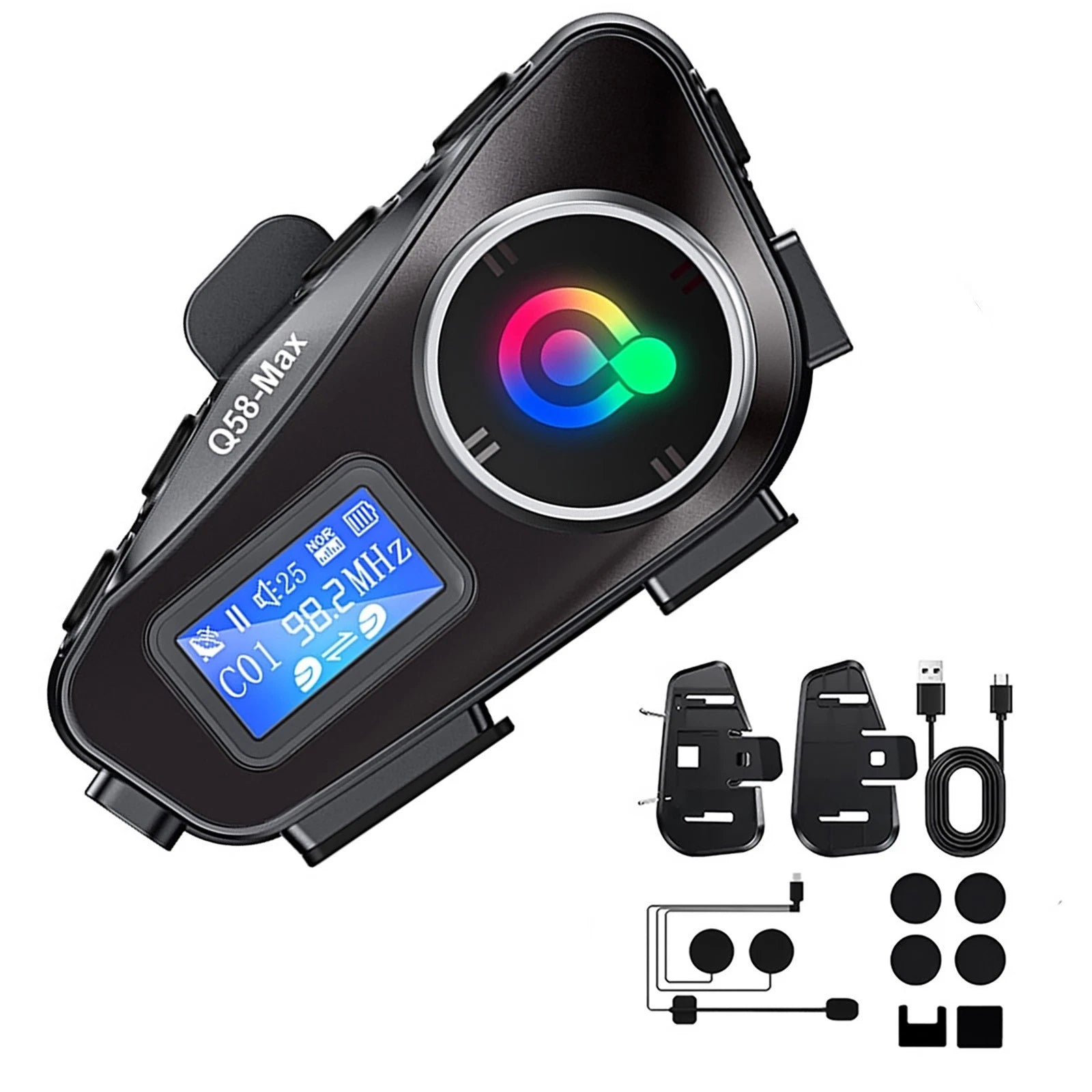 New 1000mah Waterproof Bluetooth Headset Motorcycle Intercom Helmet