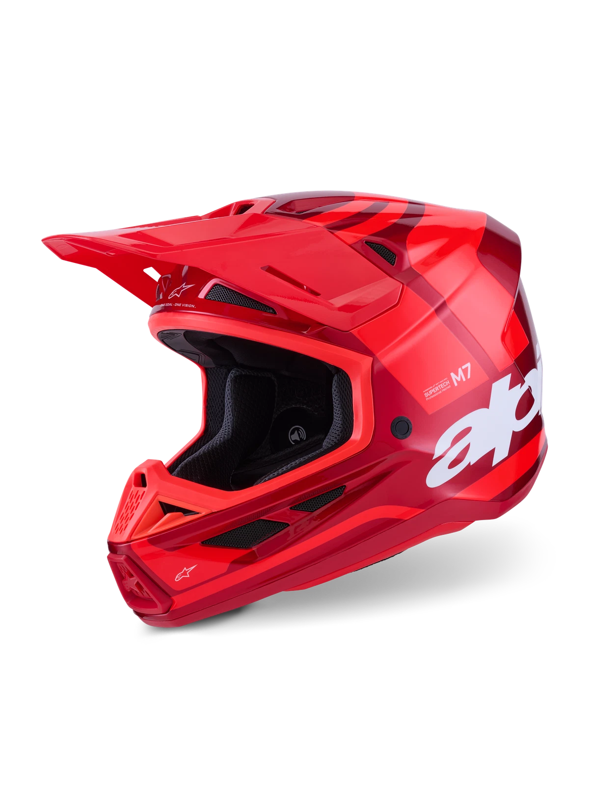 Alpinestars Sm7 Core Helmet Large Off-road Red Glossy With Impact