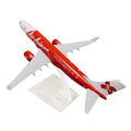 16cm Diecast Alloy 1/400 Scale Red Air Asia Airlines B737 Aircraft