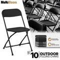 10 Pack Black Folding Chair Set