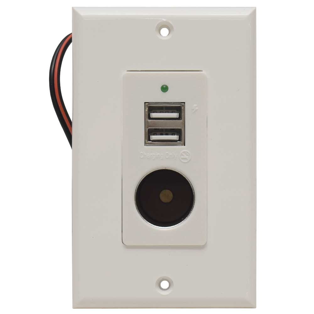 Magnadyne Boat Wall Mount USB Charger WCP-12V-B | 12V PortsOpens in a 