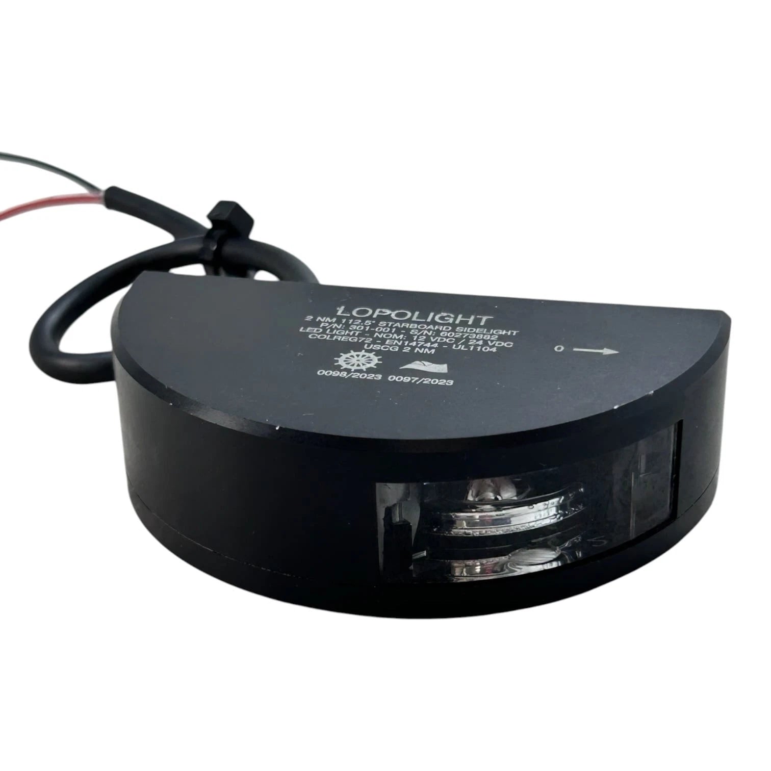 Lopolight 301-001, Starboard Green Led Navigation Light Uscg 2nm - 12V