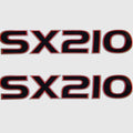 Yamaha Boat Decals F1t-u417h-20 | Sx210 14 1/2 Inch Red Black (Pair)