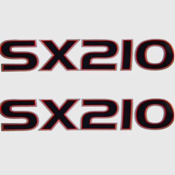 Yamaha Boat Decals F1t-u417h-20 | Sx210 14 1/2 Inch Red Black (Pair)