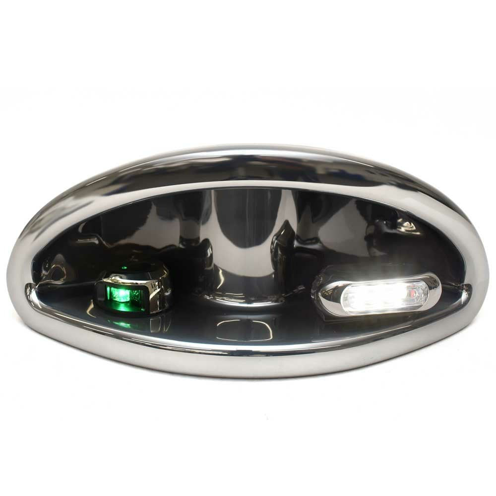 Avalon Pontoon Boat Corner Light Pod 129103A Mirror by Avalon