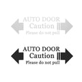 Auto Caution Door Decal Do Not Pull
