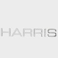 Harris Boat Raised Emblem Decal Silver 21 1/4 x 3 Inch