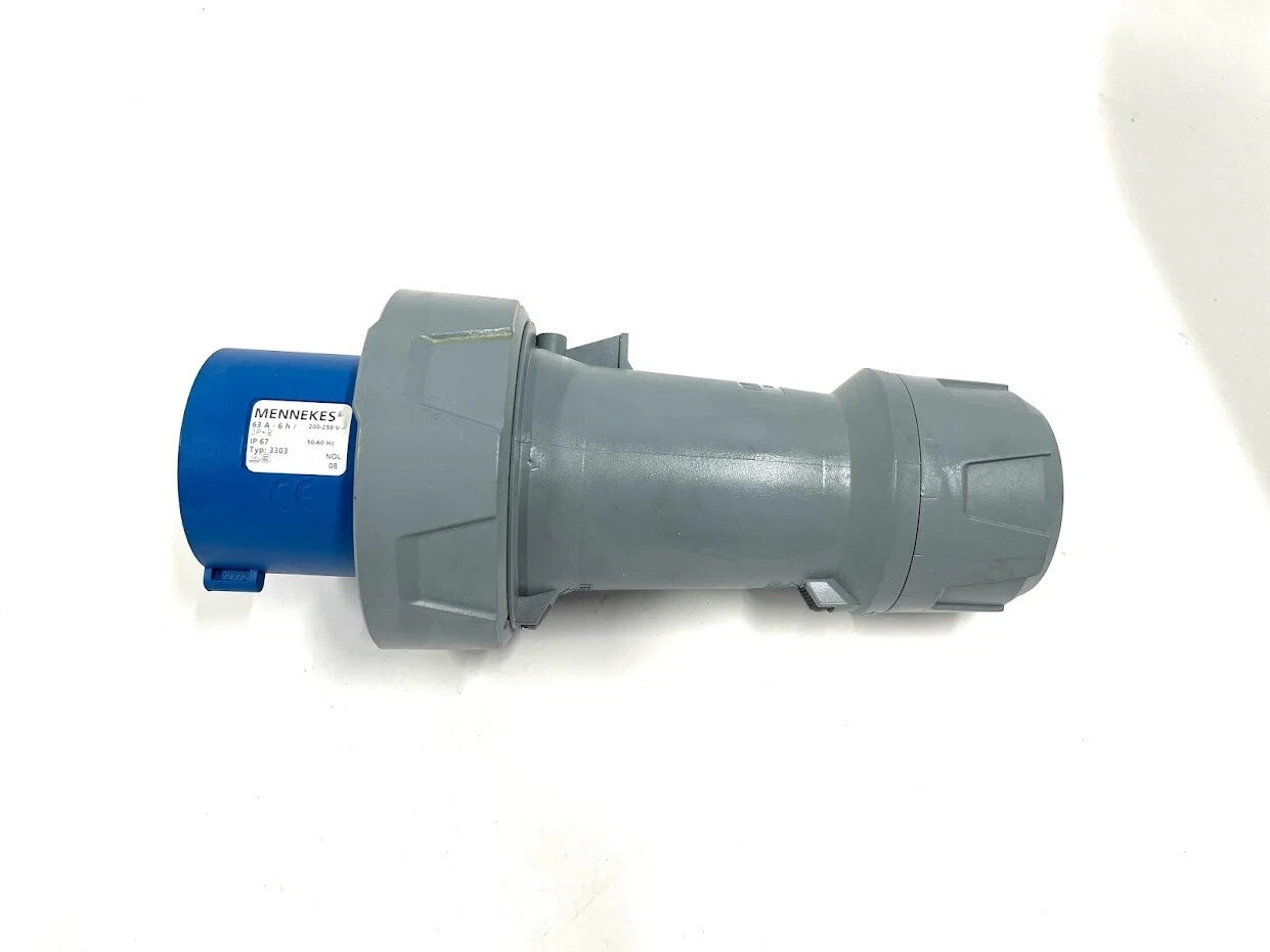 Mennekes, Powertop Ip67 Blue Cable Mount 2p + E Industrial Power Plug