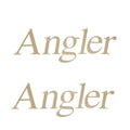 Crestliner Boat Decal Stickers Angler 5 5/8 Inch Gold by Crestliner