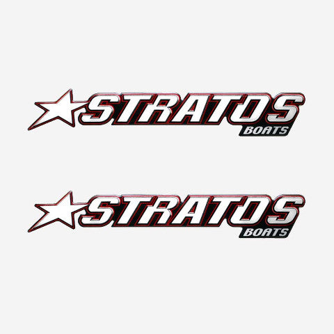 Boat Graphic Decal Stratos Red Black by Stratos