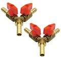 3/8" Hose Barb Y Shaped 3 Way Valve 2 Switch For Engine Management