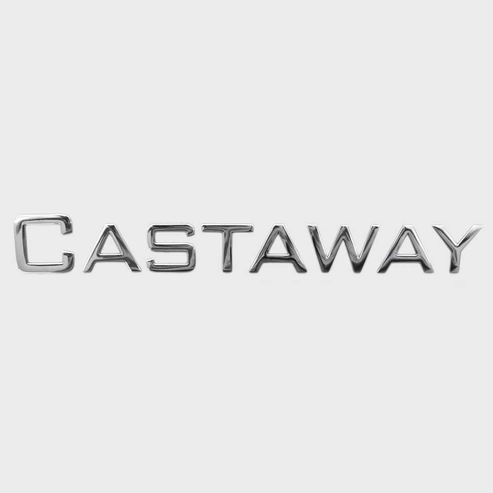 Premier Pontoon Boat Raised Decal KS5041 Castaway 11 1/2 Inch Silver by Premier