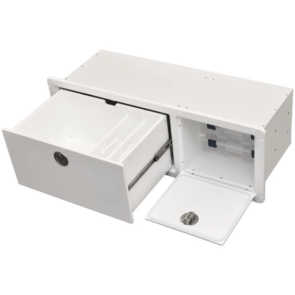 Blue Wave Boat Leaning Post Tackle Storage Unit 2430-0027 | White