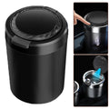 Modern Smokeless Auto Ash Tray With Lid And Led Light Portable