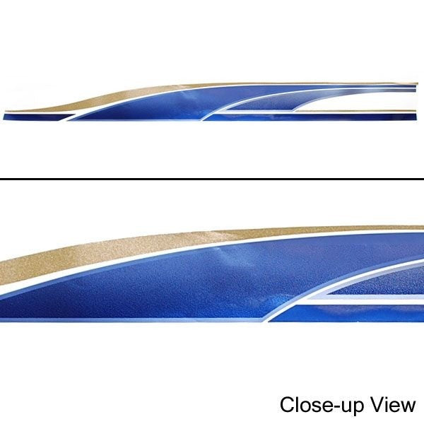 Boat Graphic Hull Decal Gold/Blue