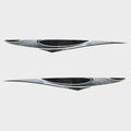 Larson Boat Hull Decals 05731954 Black Silver (Set of 2) by Larson