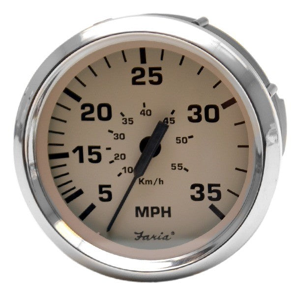 Boat Speedometer SE9807B Euro Beige 35 MPH by Faria
