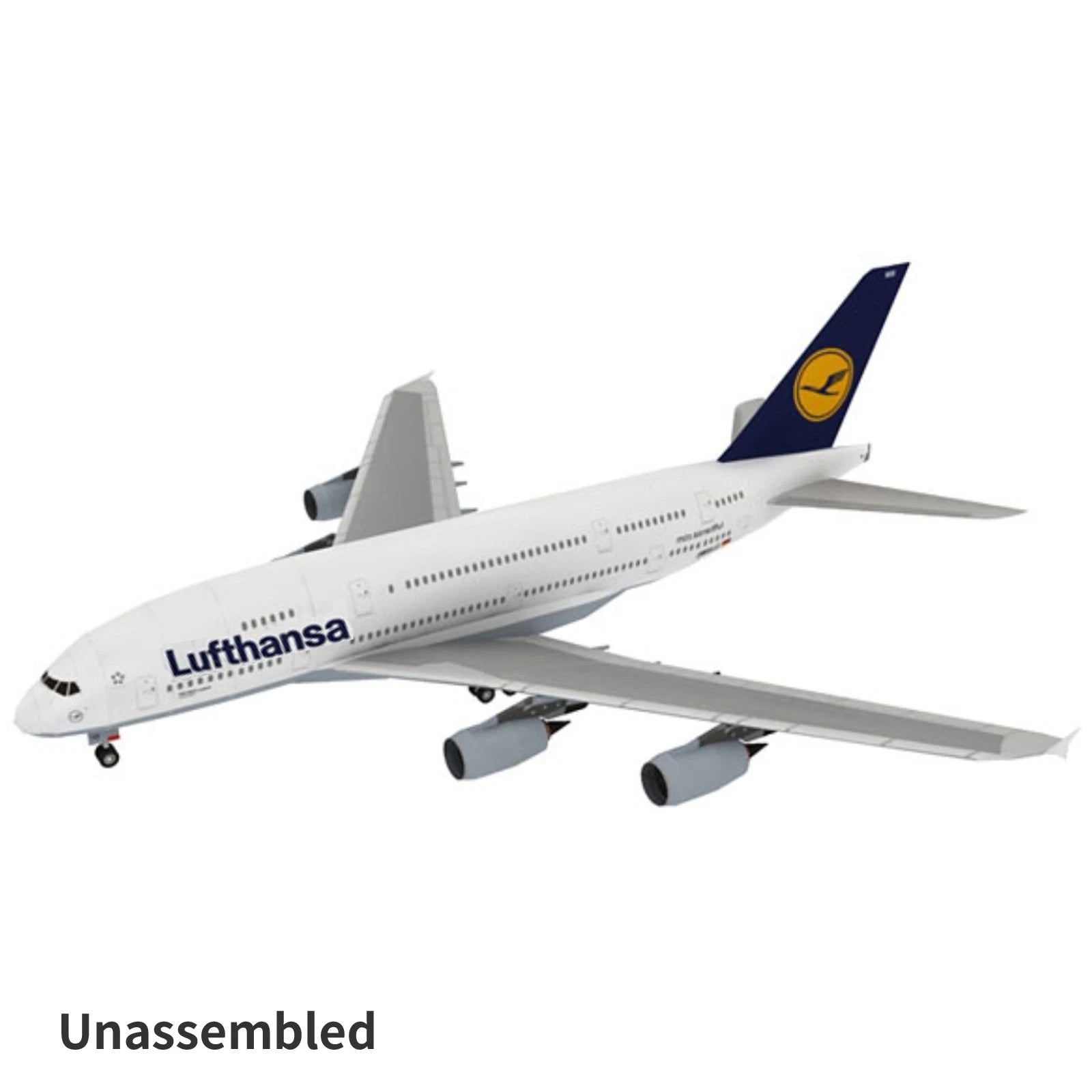 Diy 1:100 A380 German Lufthansa Civil Airliner Paper Model Aircraft