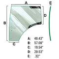 Fits John Deere Lh Glass Door Part Wn-l212967 For Tractor 6105r 6115r