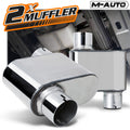 2x Chrome 2.5"Offset Inlet/Outlet Stainless Steel Singl