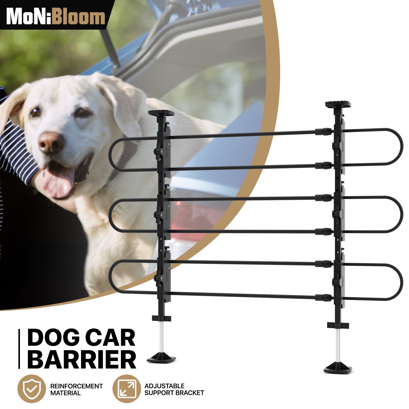 Adjustable Pet Car Barrier for Vehicles