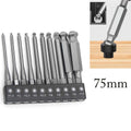 Alloy Steel 75mm Hex Screwdriver Bits