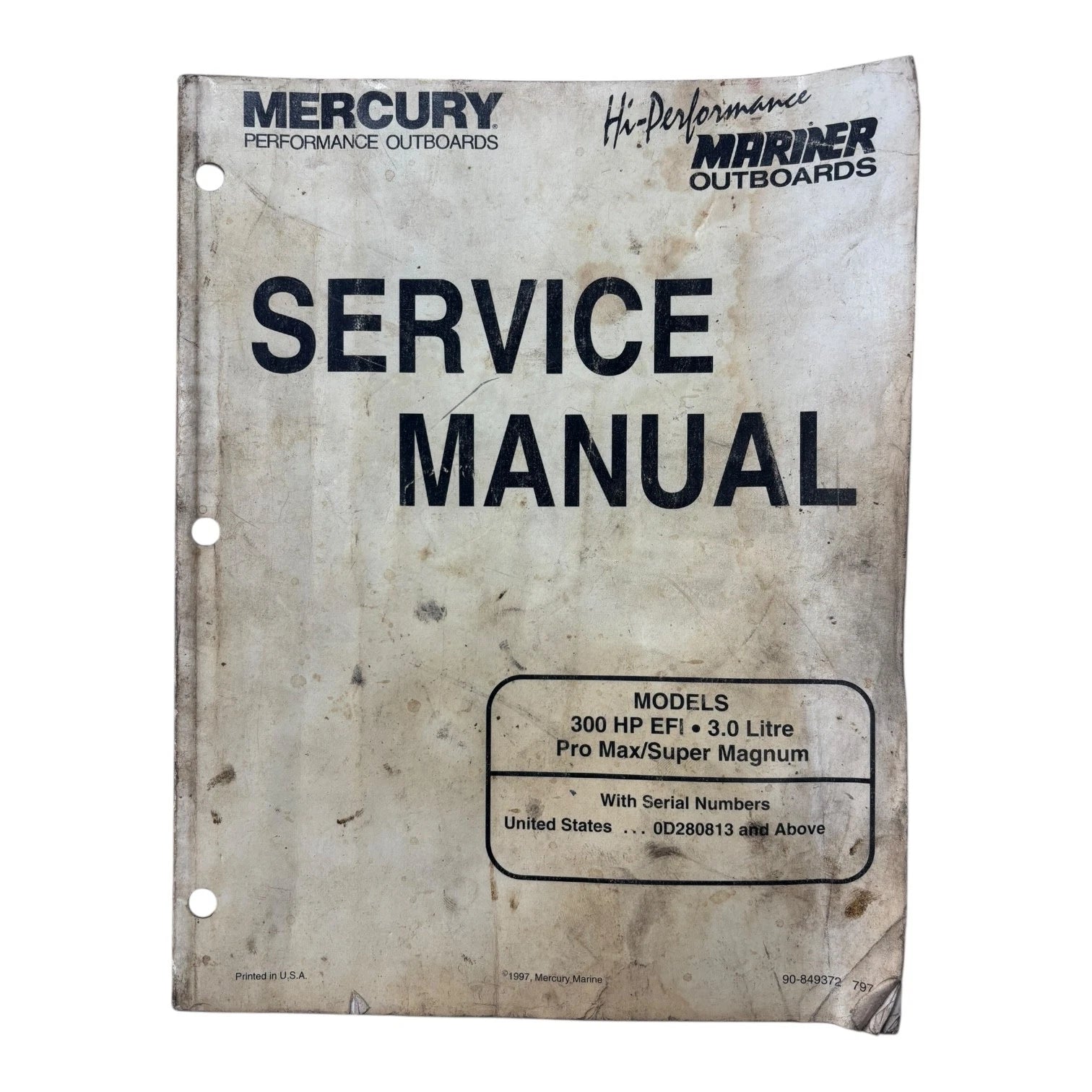 Mercury Mariner Outboards 90-849372, Pro Max/super Magnum 300 Hp