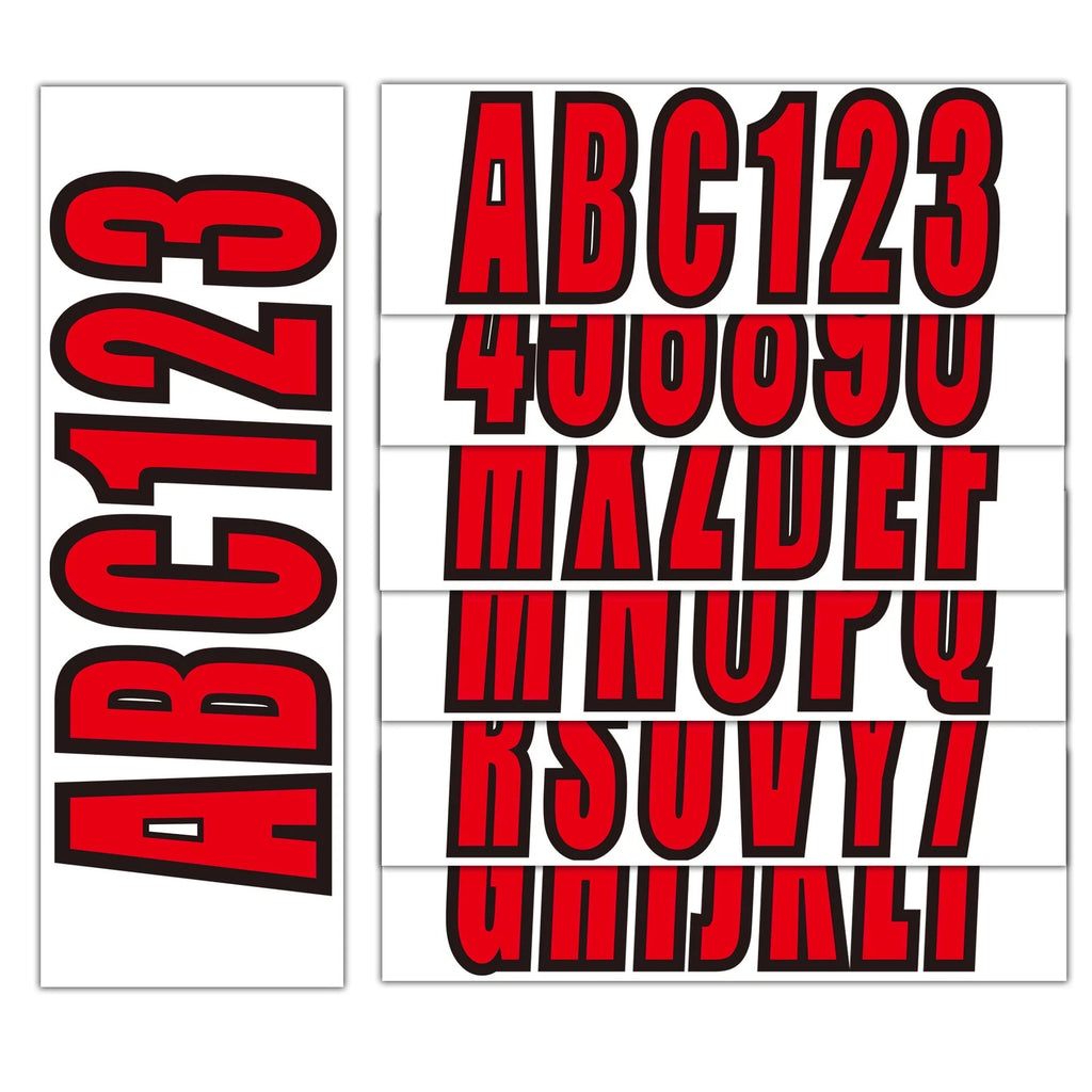 Custom 3" Boat & Jet Ski Registration Numbers & Letters 4 Pack