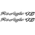 Tracker Boat Emblem Decal Stickers  – ProAngler Black White (Pair) by Tracker
