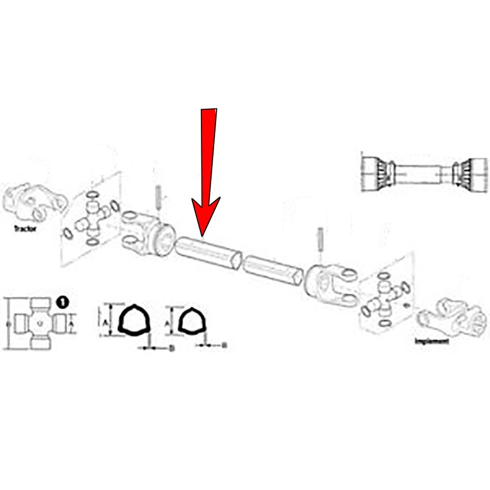 Outer Drive Tube Fits 442 452 274237 Bp125081500