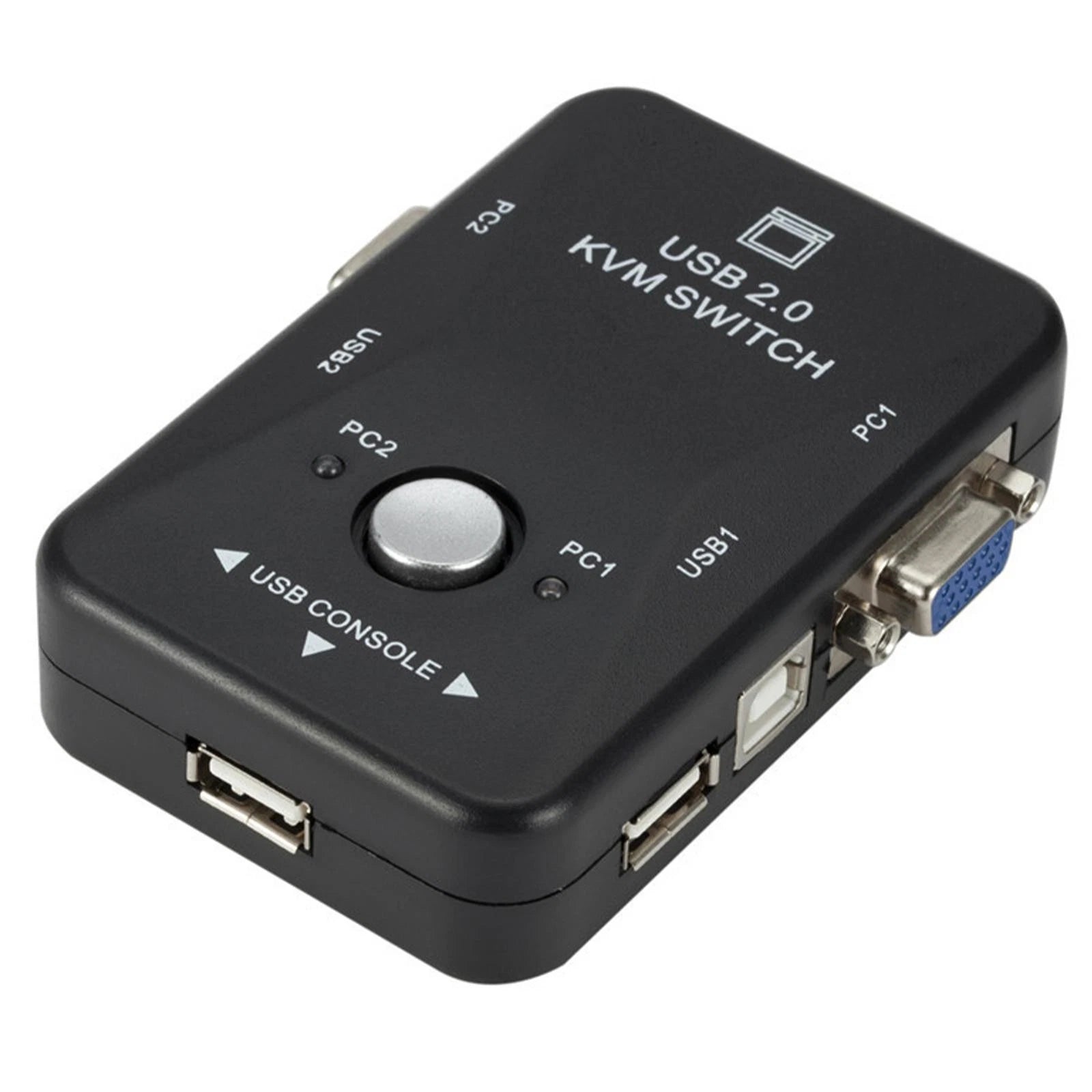 Usb Vga Kvm Manual Switch Box For Mouse Keyboard Monitor 2 Computer