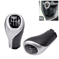 Black And Silver Gear Knob With Thickened Suede Dust Cover For Bmw