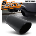 Black 12" Exhaust Pipe Tail Roll Tip for Muffler