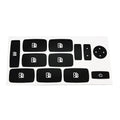 For Fiat For Croma 2005-2011 Car Door Button Decal Sticker Black