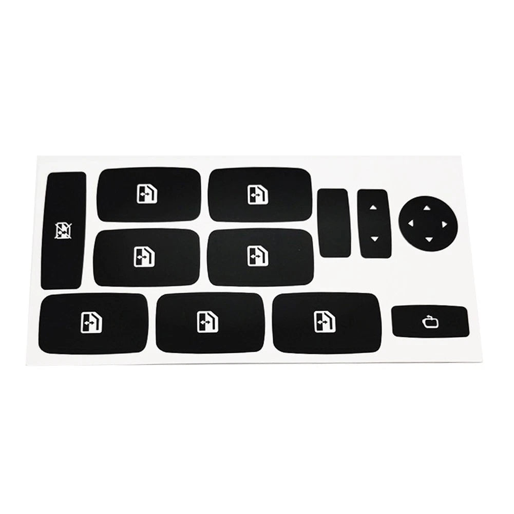 For Fiat For Croma 2005-2011 Car Door Button Decal Sticker Black