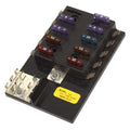 Boat Fuse Block 10 Position with Ground Pad by Bussmann