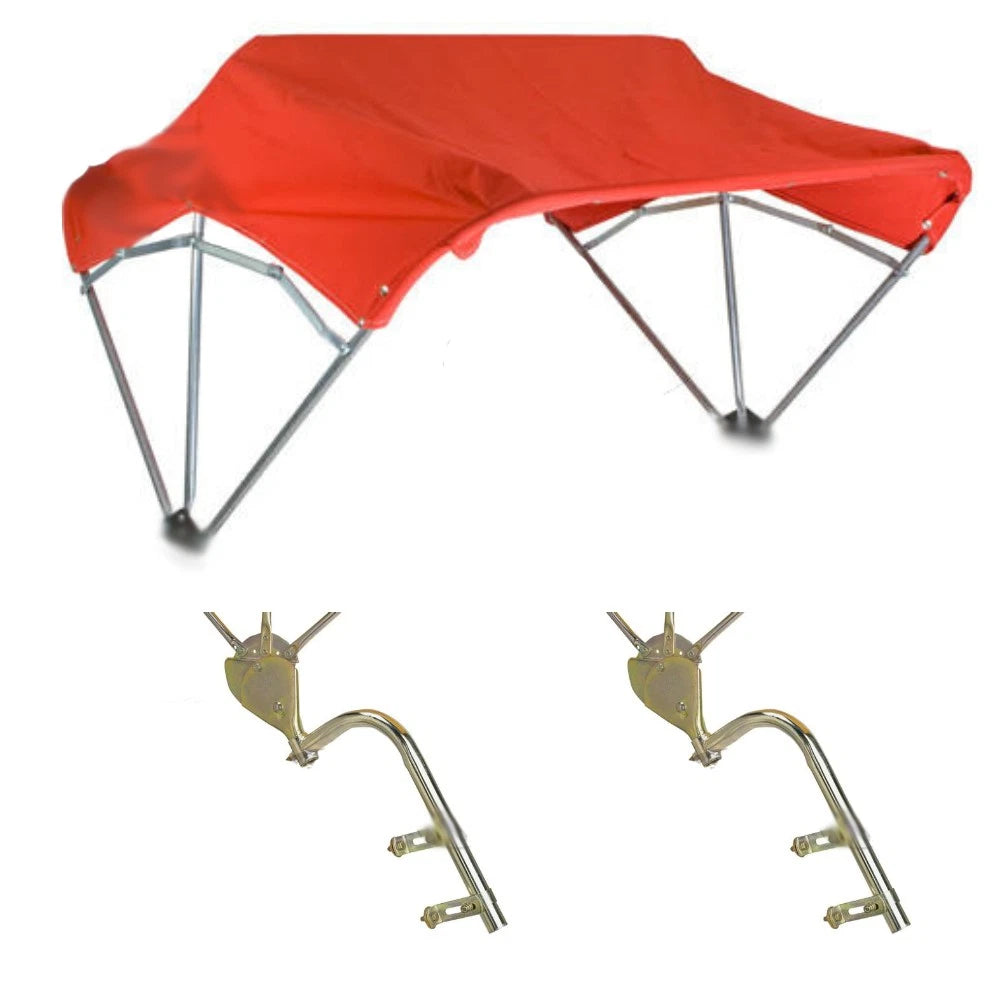 Universal Tractor Umbrella Buggy Top 3 Bow 48" Red Complete W/ Fender