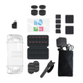 19in1 Crystal Case Screen Sticker Silicone Pad Tempered Film Bag For