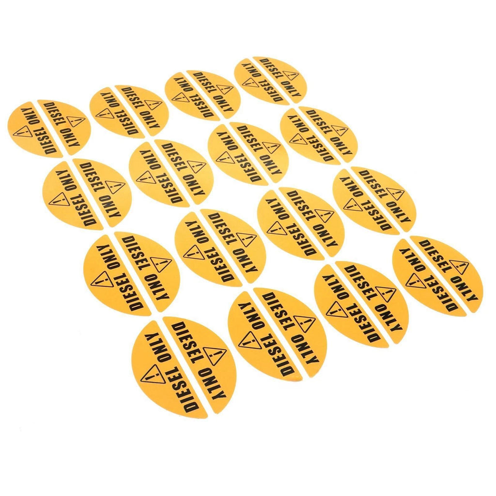 Diesel Only Yellow Sticker Decal for 16X Fuel Tank Door Vinyl Laminate