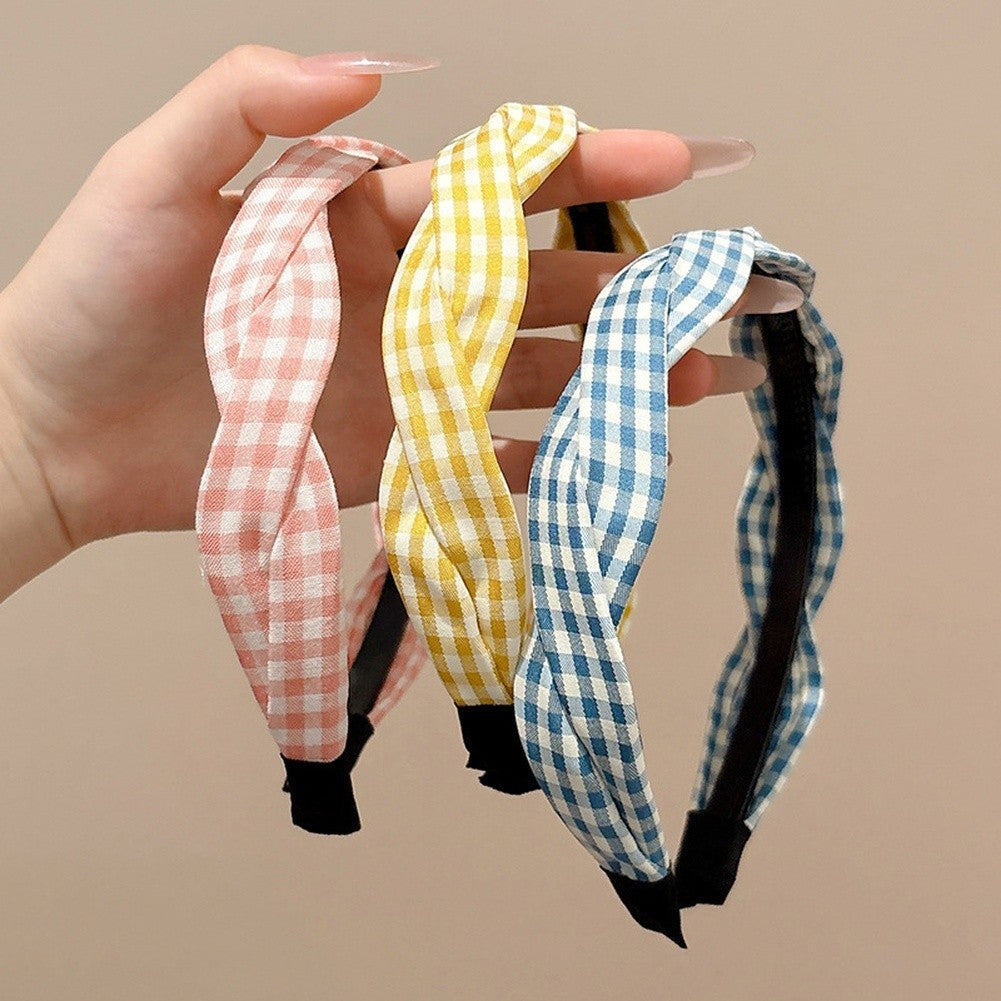 Kids Non-Slip Plaid Headband